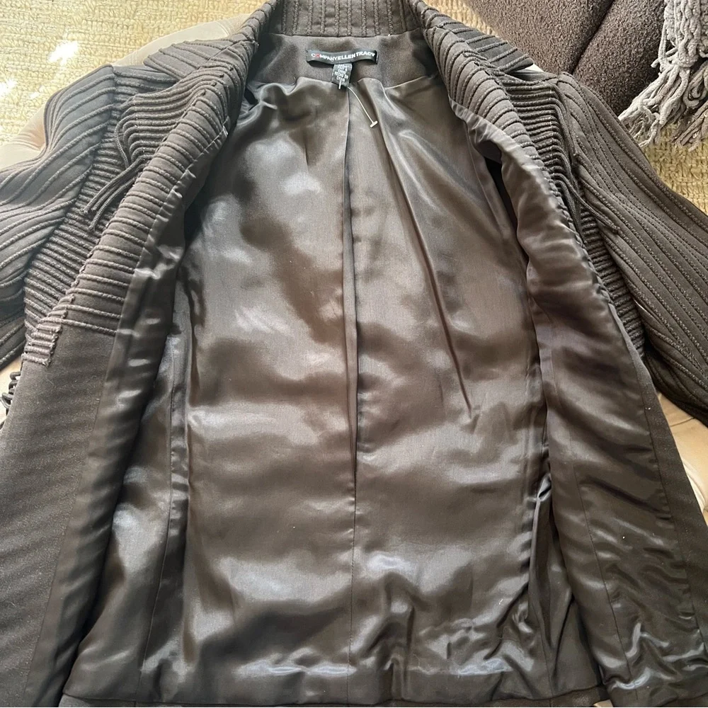 Vintage Company by Ellen Tracy Women’s Black Fringed Jacket/Blazer Size 12 - Picture 9 of 9